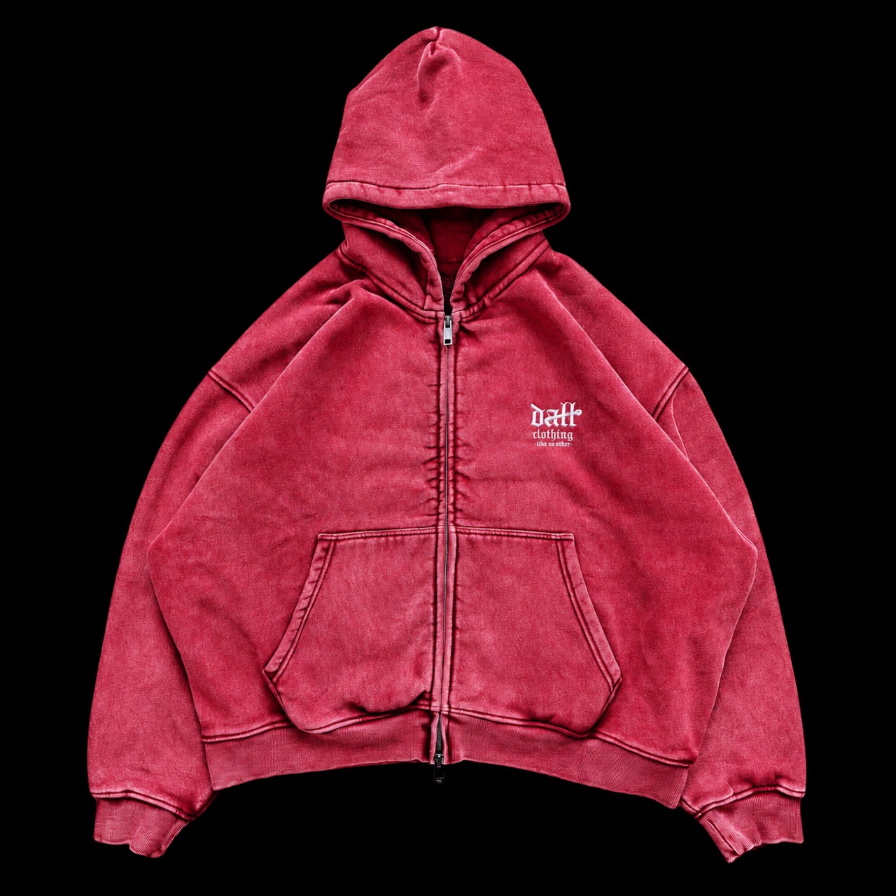 OG SMALL LOGO PIGMENT ZIP HOODIE