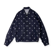 VAN JAC ヴァンヂャケット フラッグ 刺繍 デザイン スイングトップ M/ネイビー メンズ