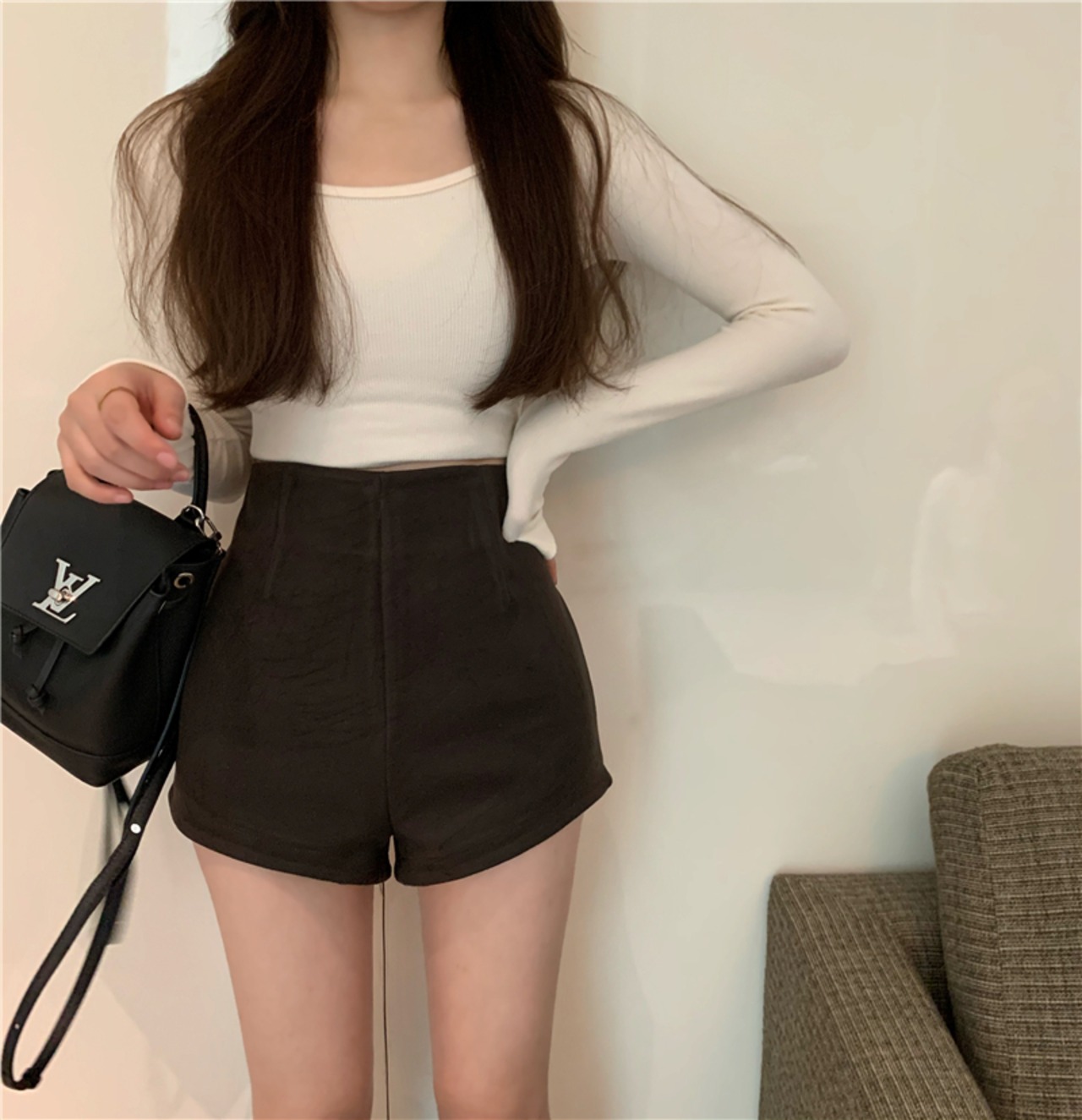 ハイウエストショートパンツ LK445