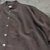 Jones new york silk linen stand collar jacket