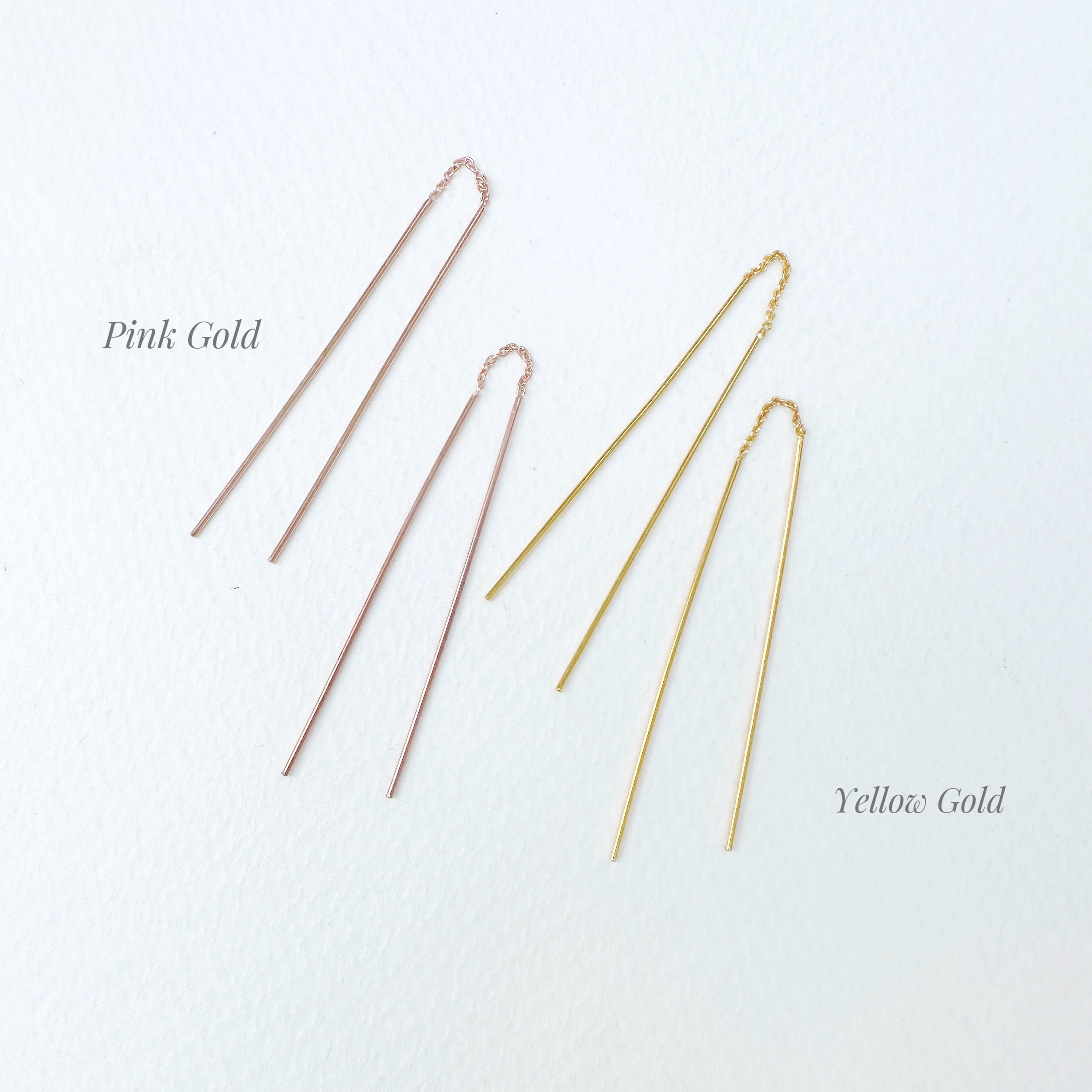 ピンクゴールド／イエローゴールド コーティング アメリカン ピアス