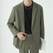 テーラードジャケット シングルブレスト セットアップ af0367