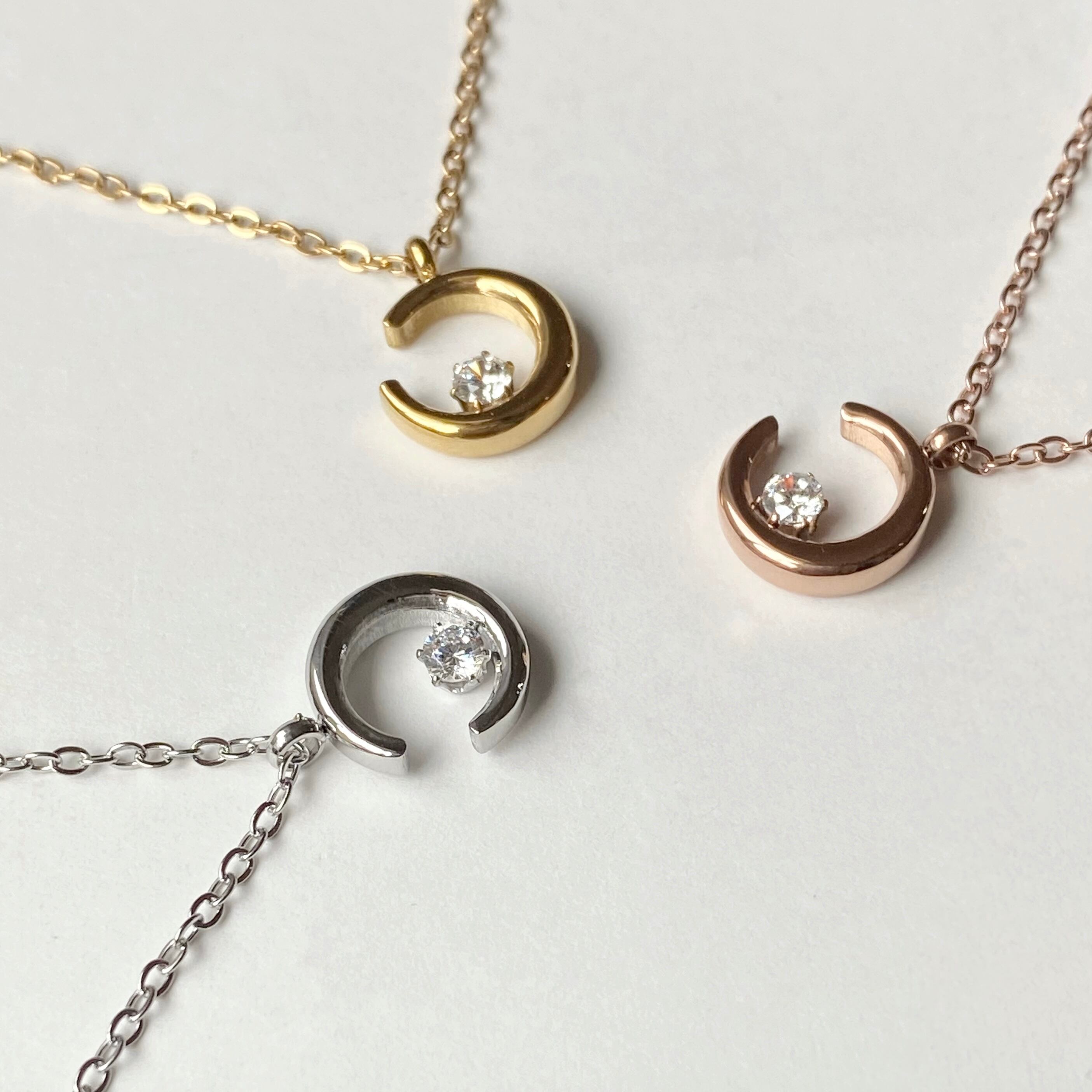 ムーン ジルコニア ネックレス MN183 | emu