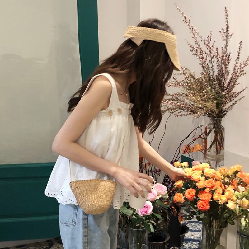 サマーノースリーブトップス 夏物 スーパーモール68814759015