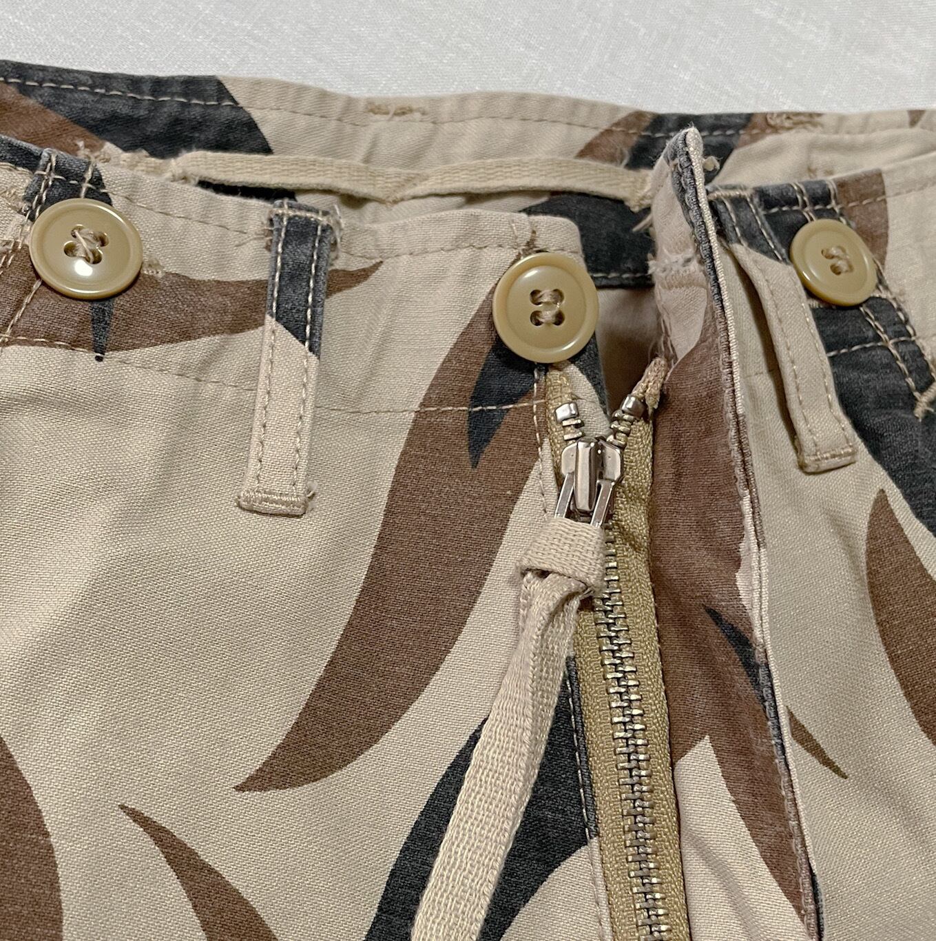 希少 美品 80s 米軍 実物 トライバルカモ カーゴパンツ S-Rミリタリー 