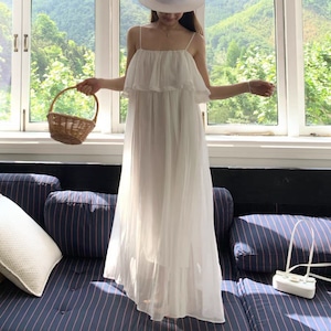 Sheer ruffled dress 260611