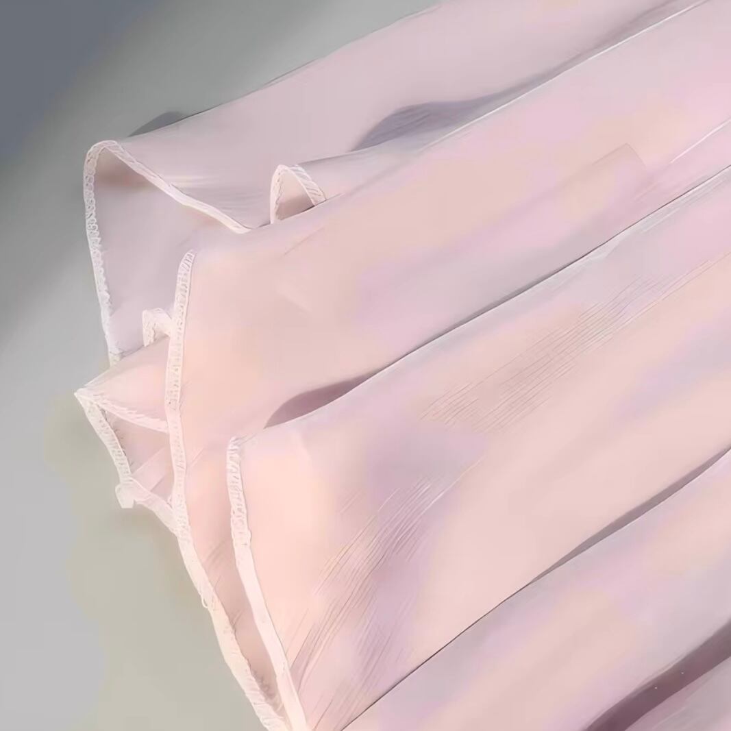 shiny random hem long skirt