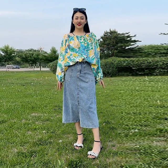 Tシャツ ストレッチカラーFlowerデザイン トップス エラスティック 伸縮 大きめサイズ フラワーデザイン ミックスインファッション61926833499