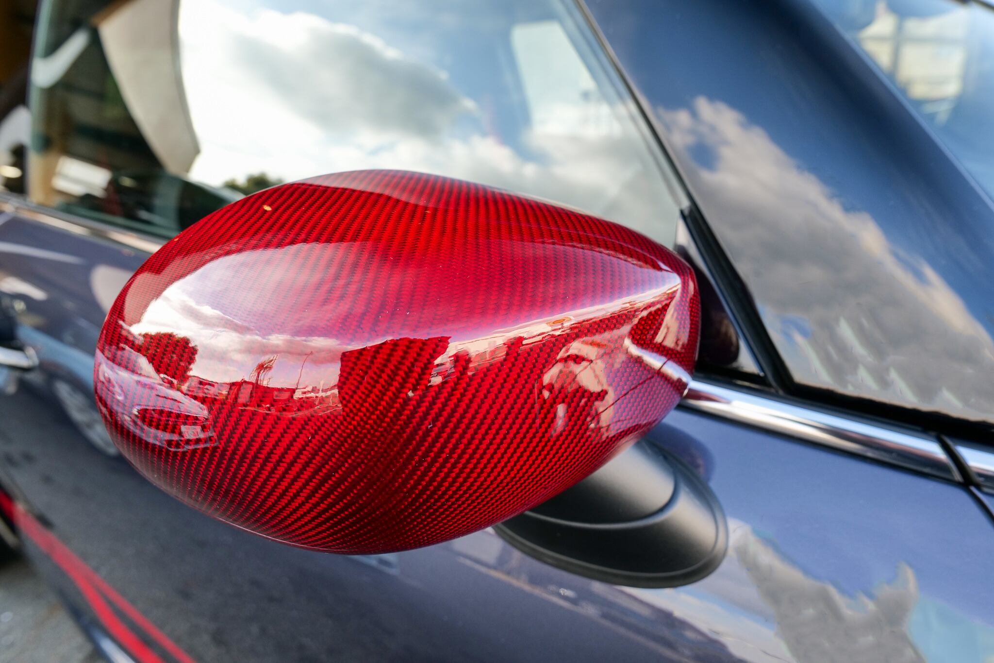 Mini F系lci後期 レッドカーボンサイドミラーカバー 左右セット Mini Garage Paradox Mini F系lci後期 レッドカーボンサイドミラーカバー 左右セット Mini Garage Paradox