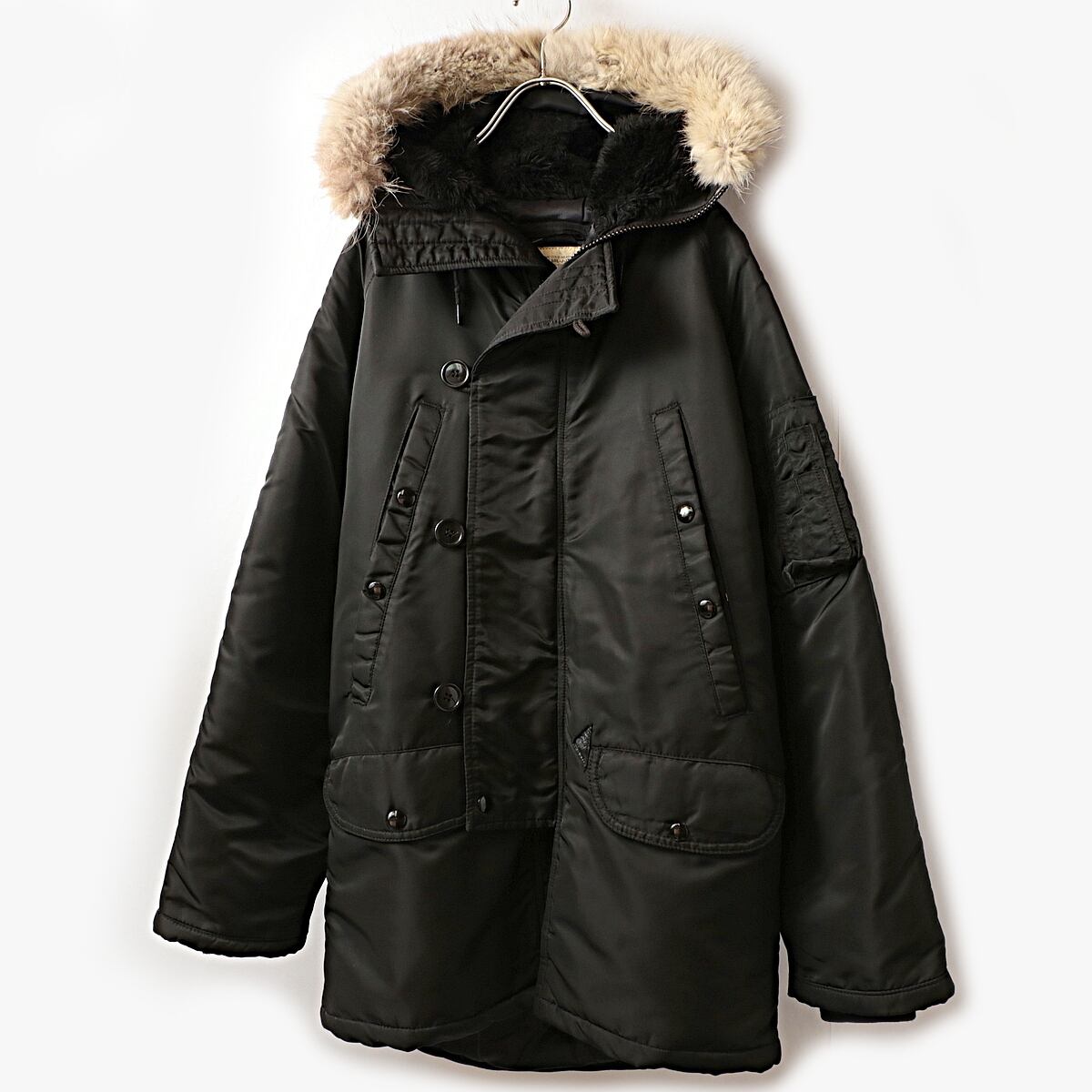 GOLDEN FLEECE SPIEWAK ミリタリージャケット N-3B 黒色 SPIEWAK Golden Fleece N-3B フライトジャケット =size32= usa製 古着
