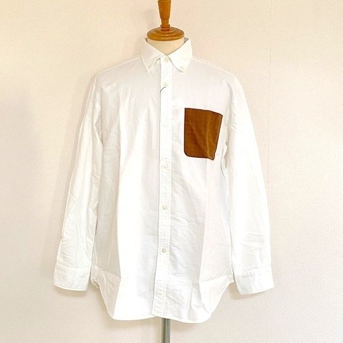 Oxford Retro Check Pocket BD Shirts　White