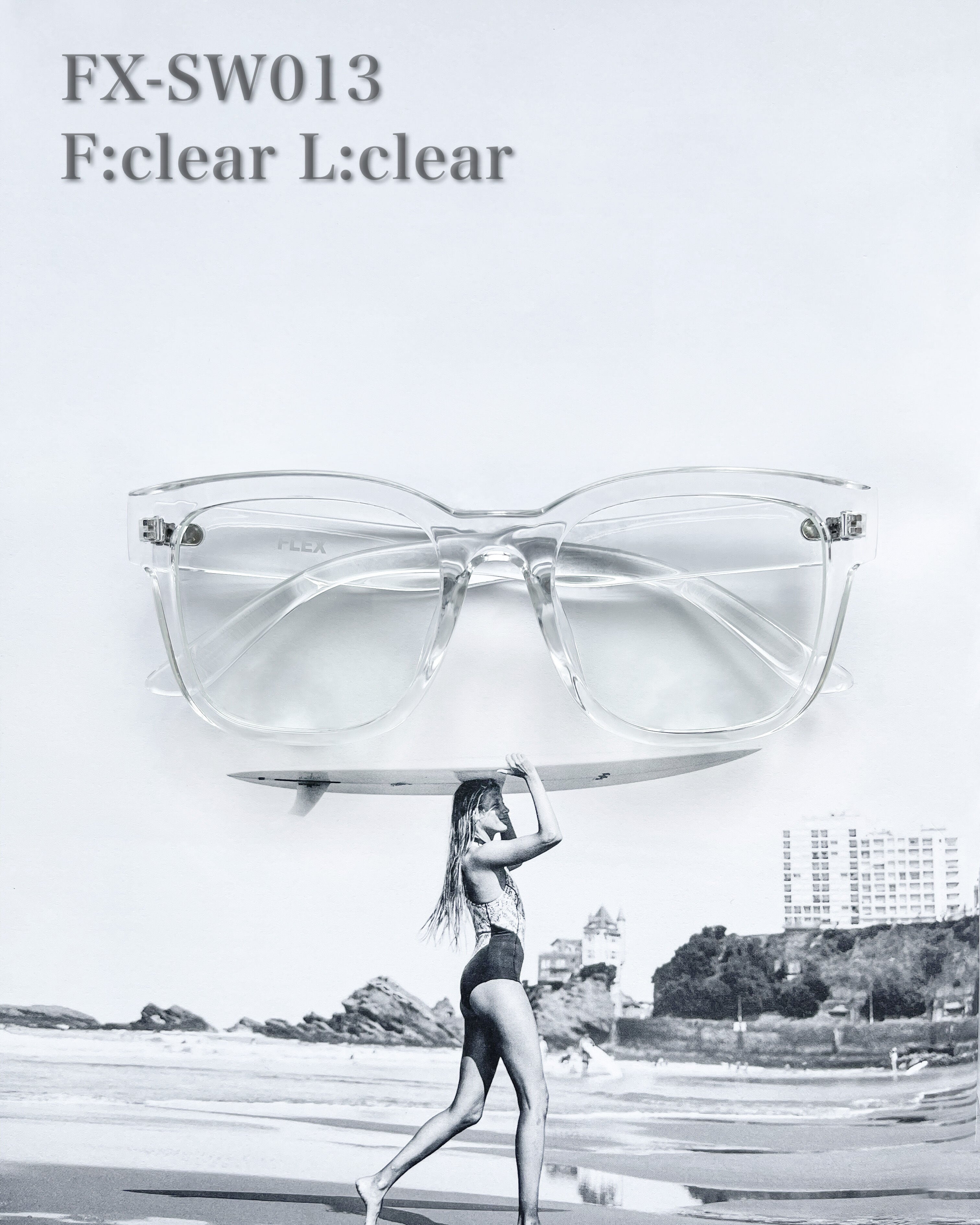 4colors】square wide clear sunglasses | FLEX公式｜SNSで話題のアイ