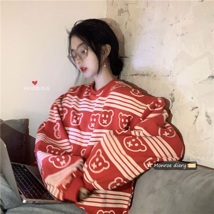 ルーズフードセーター ベルベットスプリングウィンタージャケット ロング 春物 冬物 モンロー76169405963