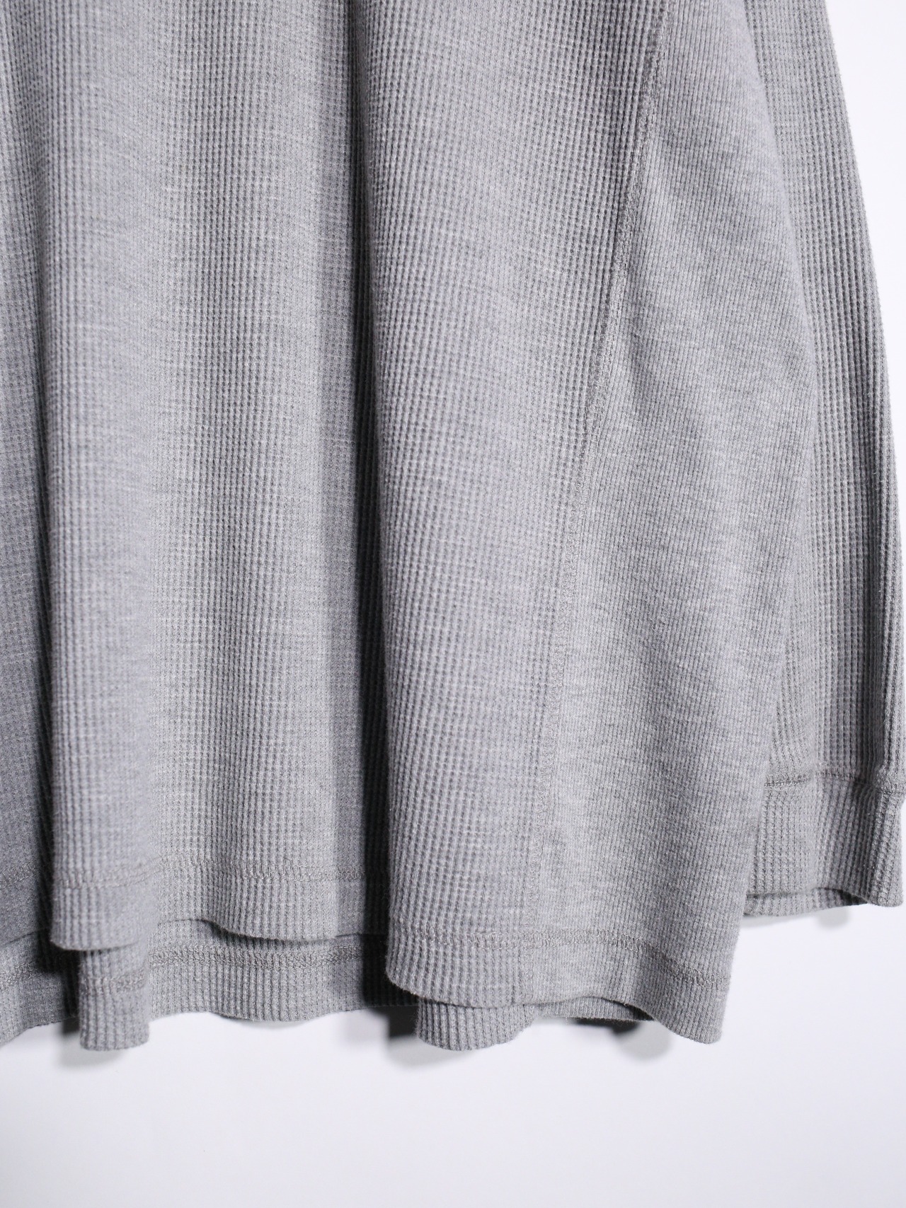 “HARLEY-DAVIDSON”  刺繍 logo waffle long sleeve gray - 9