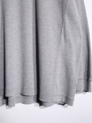 “HARLEY-DAVIDSON”  刺繍 logo waffle long sleeve gray