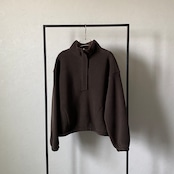【受注予約:11月上旬入荷予定】ウォームフリースハーフジップBZ/ブラウン