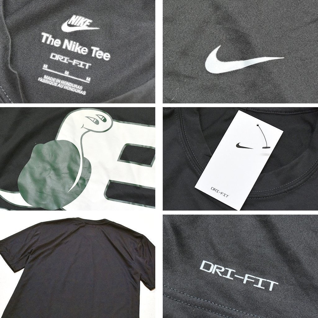 1点物◇ナイキNIKEドライフィット黒ハイテク素材Tシャツ古着