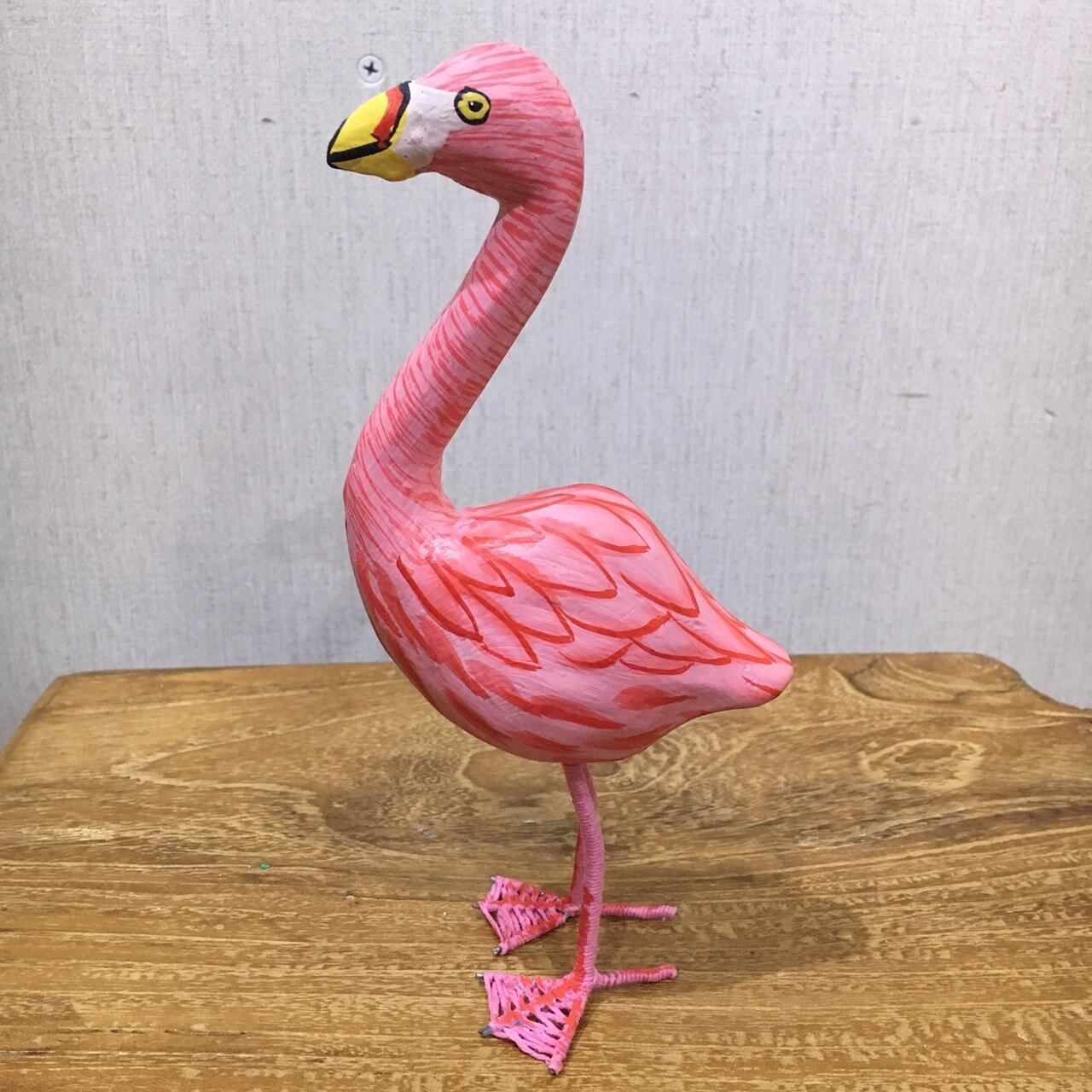 木製フラミンゴ 19cm 鳥のオブジェ インテリア バリ雑貨 アジアン雑貨 手作り人形 置物 木彫り ウッド ピンク オブジェ ディスプレイ アジアンファクトリー 木製フラミンゴ 19cm 鳥のオブジェ インテリア バリ雑貨 アジアン雑貨 手作り人形 置物 木彫り ウッド ピンク オブジェ ディスプレイ アジアンファクトリー