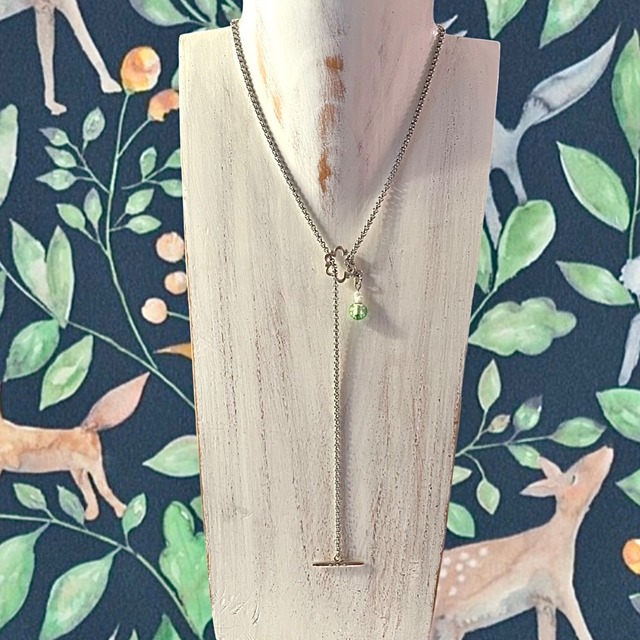 グリーン&タッセルネックレス