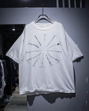 【add (C) vintage】90's “HIGHLANDER”Weapon Print Vintage Loose T-Shirt