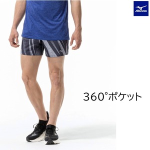 ミズノランニング マルチポケットパンツ グラフィック 6インチ[ユニセックス]J2MBC014 360°ポケット
