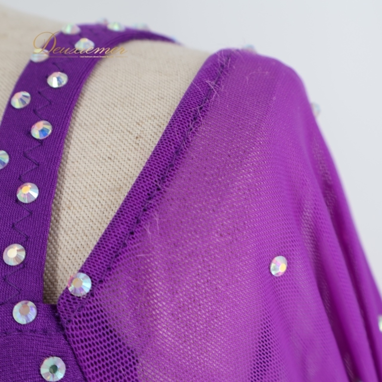 社交ダンス 衣装 スタンダードドレス ワンピース ドレス スタンダード デモ 競技 フロート レース フリル 花柄 パーティ 発表会 紫 forever フォーエバー パープル系 スタイル おしゃれ フォーマル スカート ふんわり パープル ダンス イベント 可愛い 上品 競技用 ドレッシー