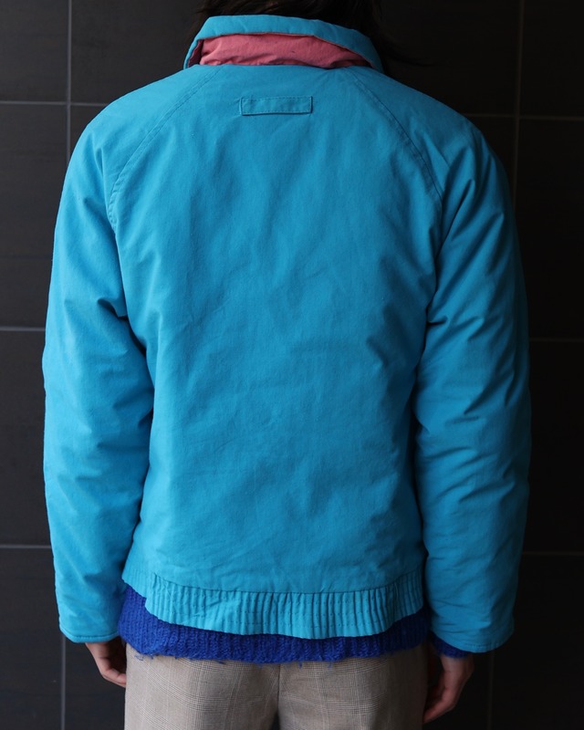 Fly front bicolor down jacket