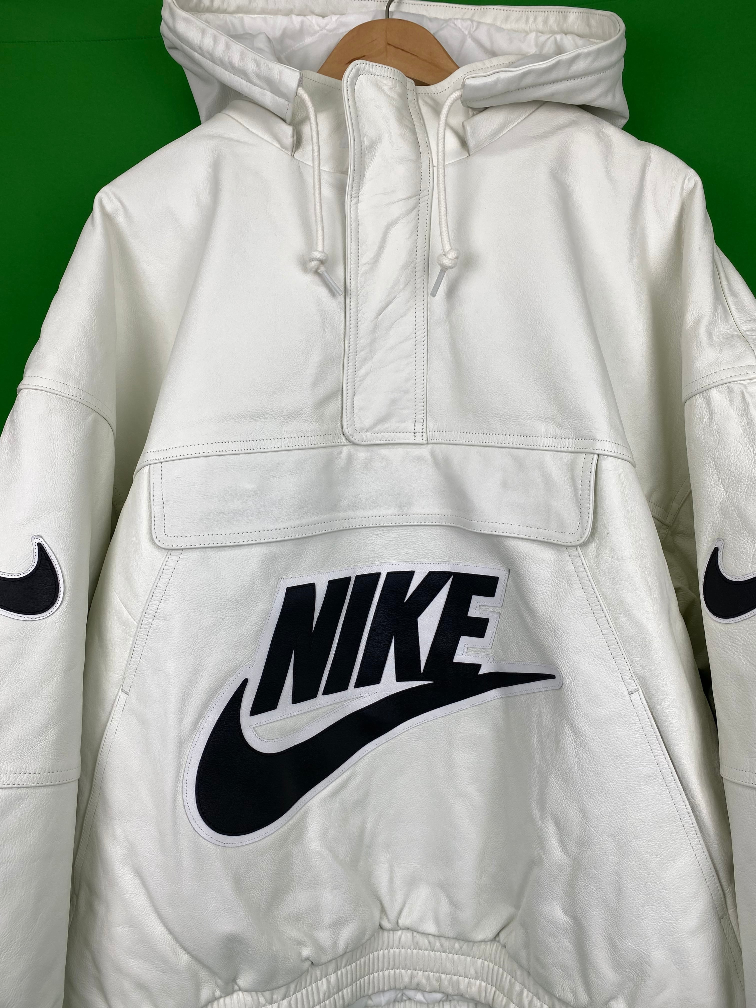 白XL Supreme Nike Leather Anorak