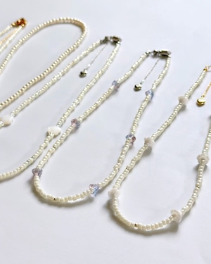 shell flower beads necklace