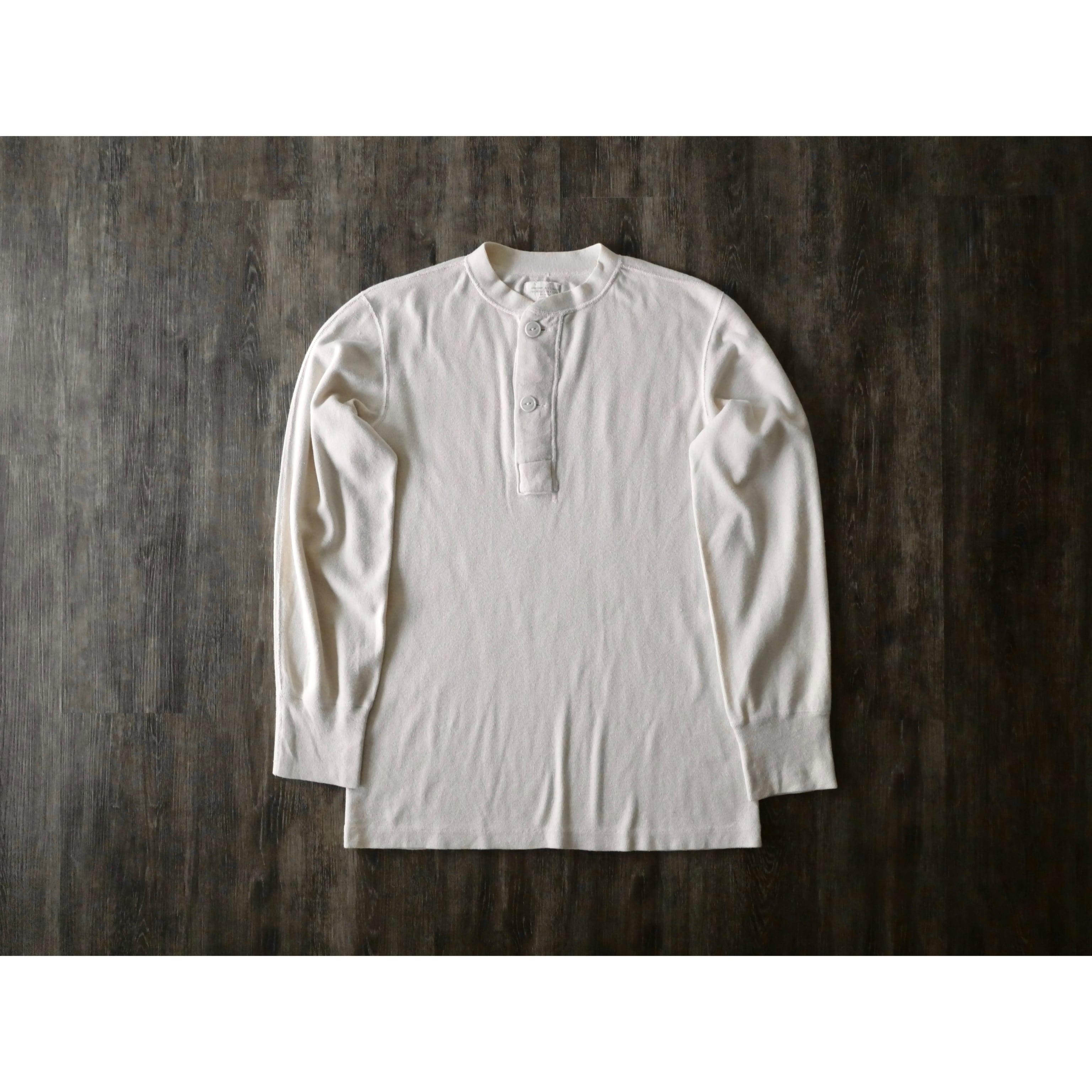 60s-70s usarmy vintage l/s undershirt winter lightweight “Henley ...