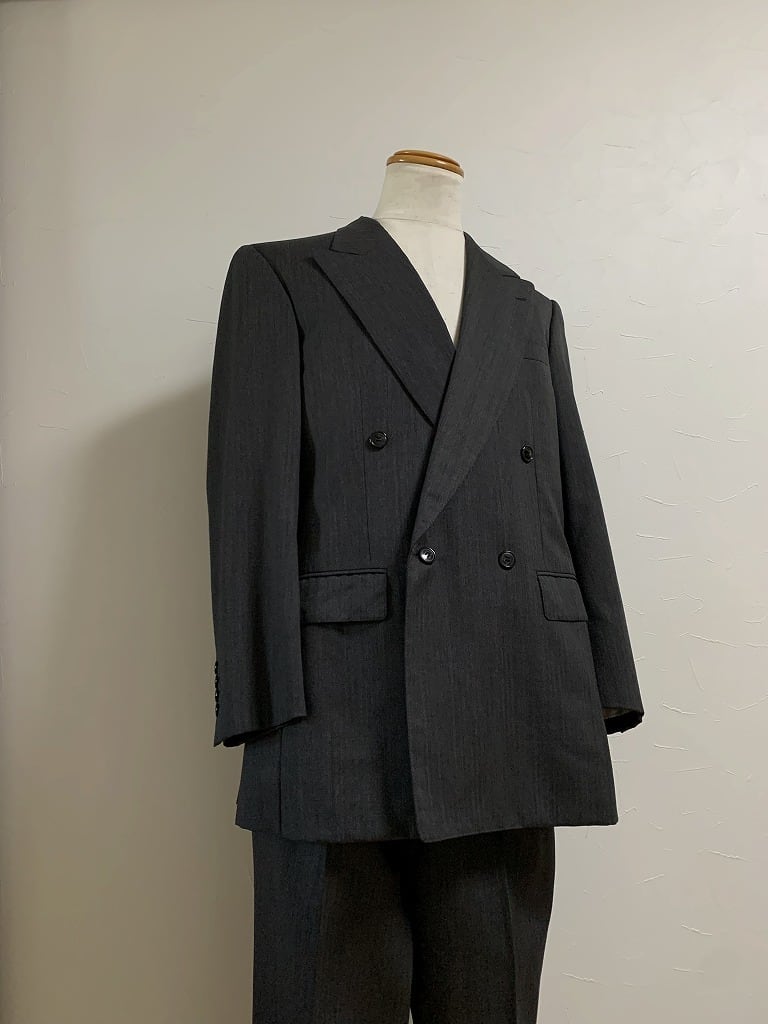 1990's Woven Design Double Breasted Set-Up "LANVIN"