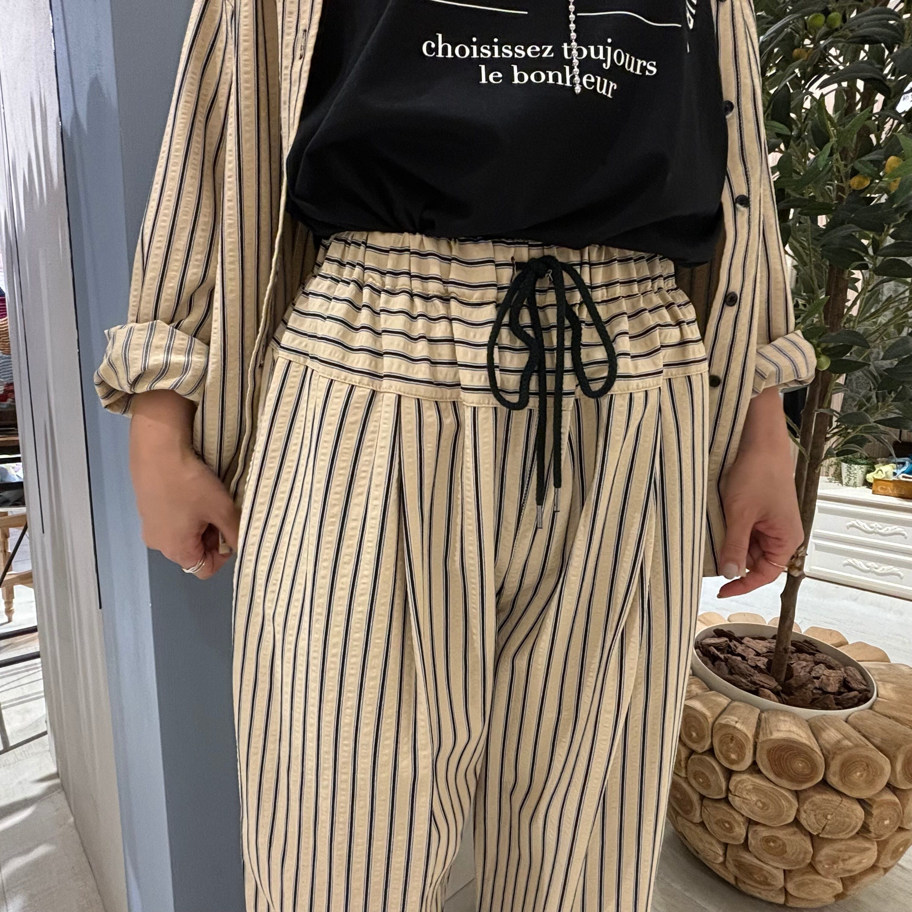 レアック コボコボストライプパンツ | Siniy