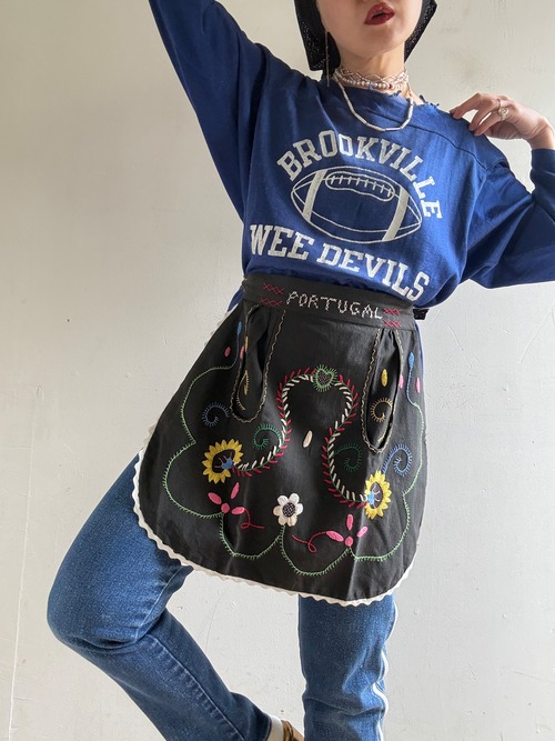 〜60s Vintage Handstitched Embroidery Apron