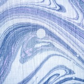 「露草色と宵桜」アクセントマーブル〜近江ちぢみ