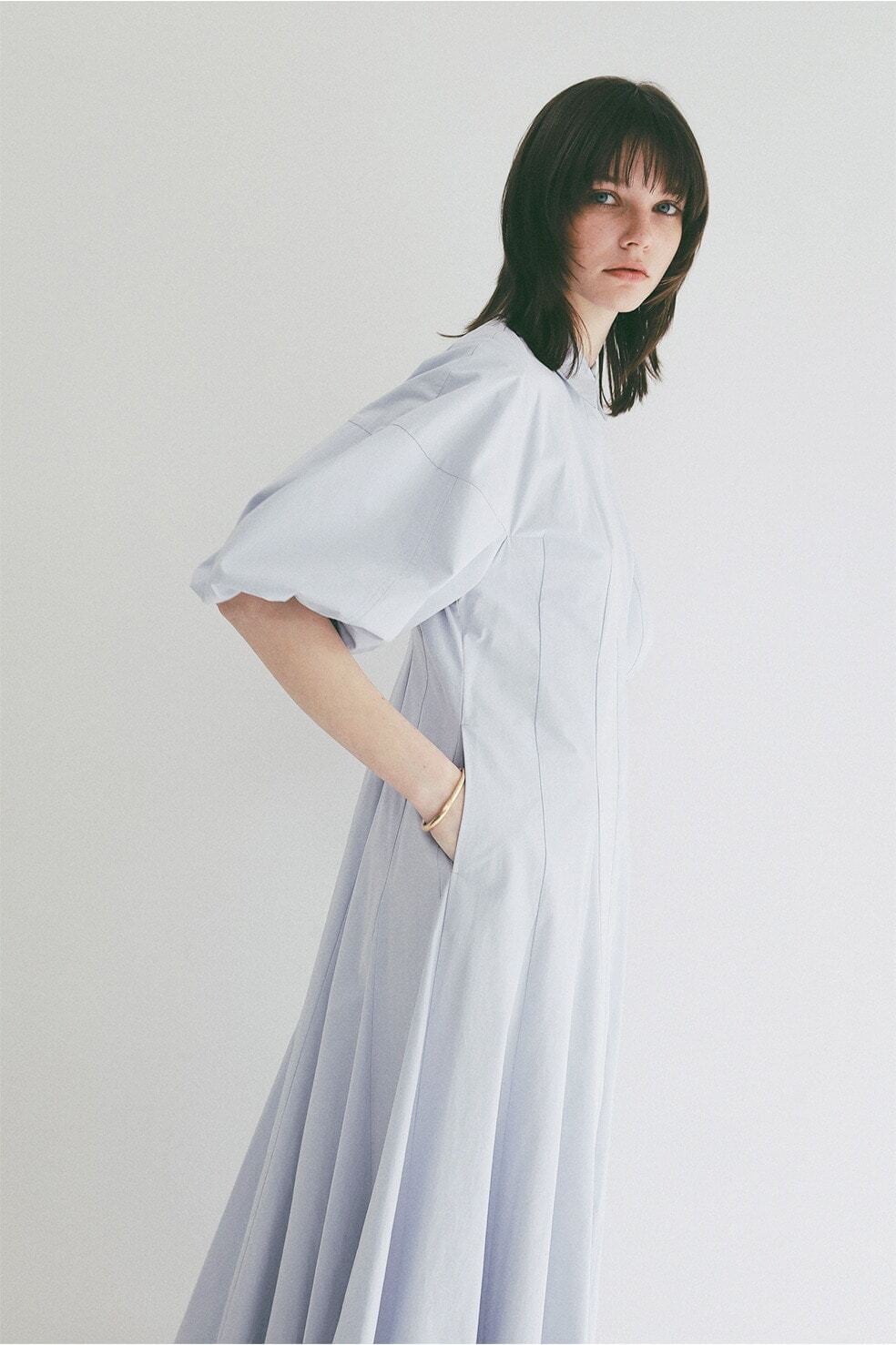 CLANE FORM SLEEVE PANEL LINE SHIRT ONEPIECE | FLICKA ASHIYA
