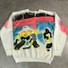 90s NHL Ken Wregget 総柄プリント スウェット ホワイト