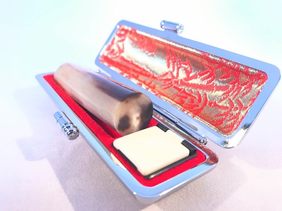 【白水牛】<高級>18㎜ ケース付 - フルネームでの彫刻