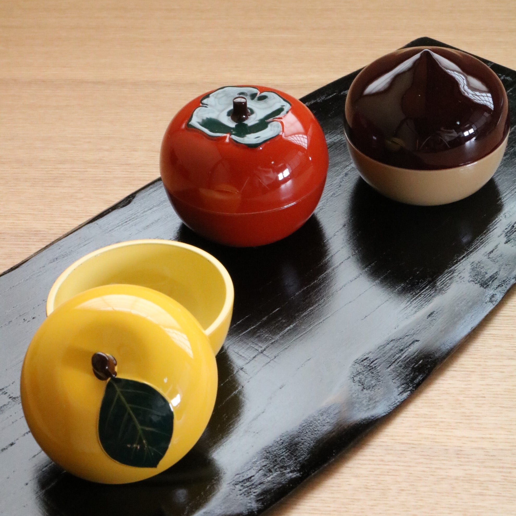 漆器 りんご珍味入 小物入 漆器 りんご珍味入 小物入