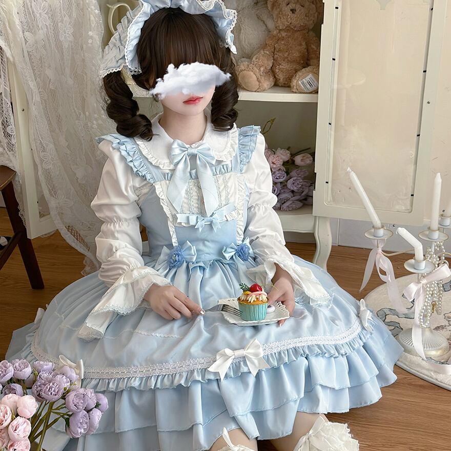 ゴスロリ JSK ハイウエスト×リボン×ふんわり 推し活向け|WithU ゴスロリ JSK ハイウエスト×リボン×ふんわり 推し活向け|WithU