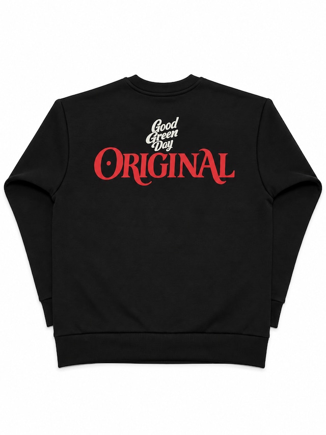 Good Green Day TECK SWEAT CREW BLACK【PRE ORDER】 Good Green Day TECK SWEAT CREW BLACK【PRE ORDER】