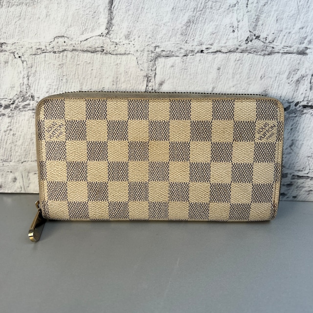 LOUIS VUITTON ルイヴィトン アズール  VI1027 レザー 長財布 ホワイト A-12246