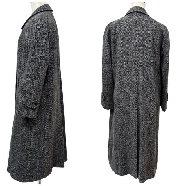 古着 バーバリーズ Burberrys ツイード ロングコート バルマカーン