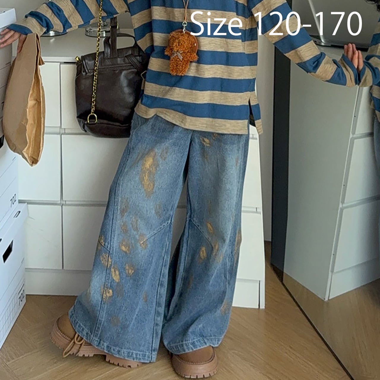 ストリートなダメージ風ジーンズ