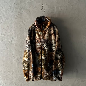 -BLACK MOUNTAIN- cat design animal fleece jacket
