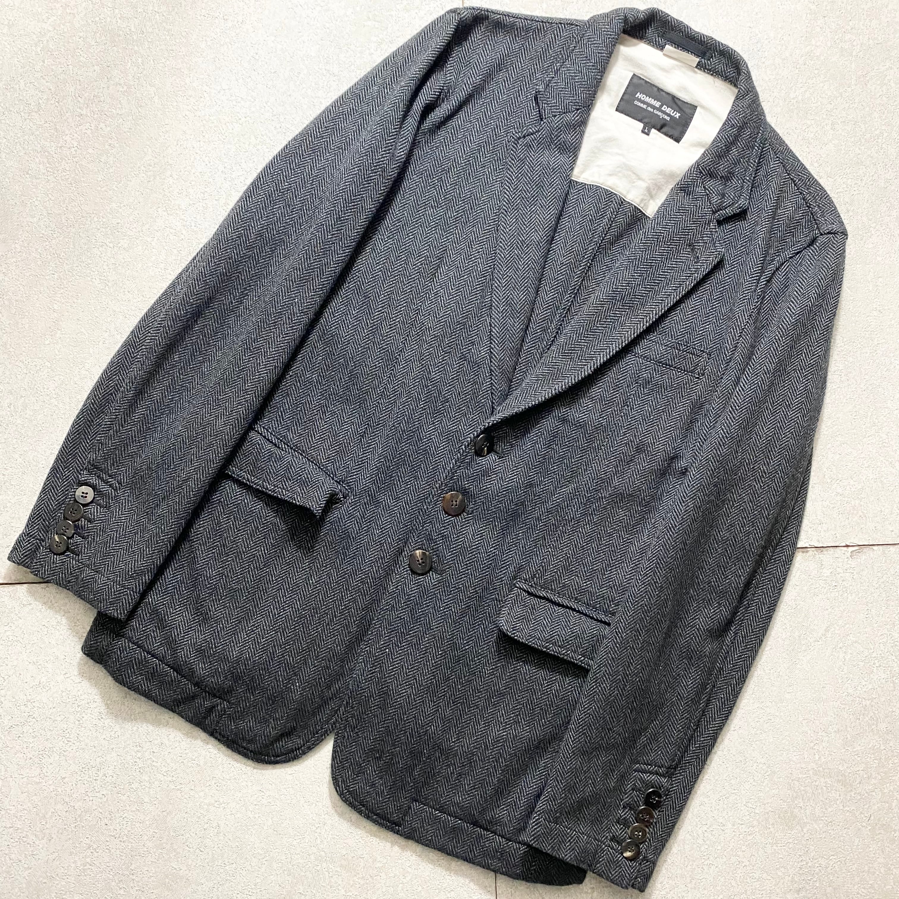 2014AW COMME des GARÇONS HOMME DEUX herringbone wool tailored