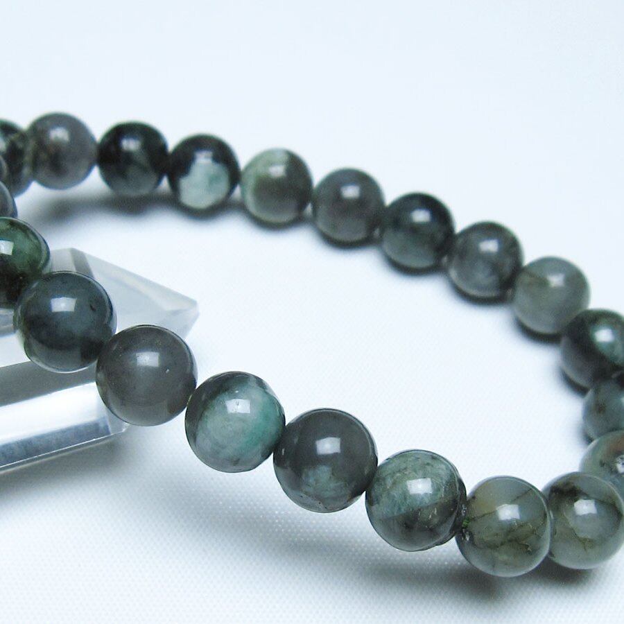 エメラルド ブレスレット 9mm 一点物 メール便可 [M便 1/10] 111-45947