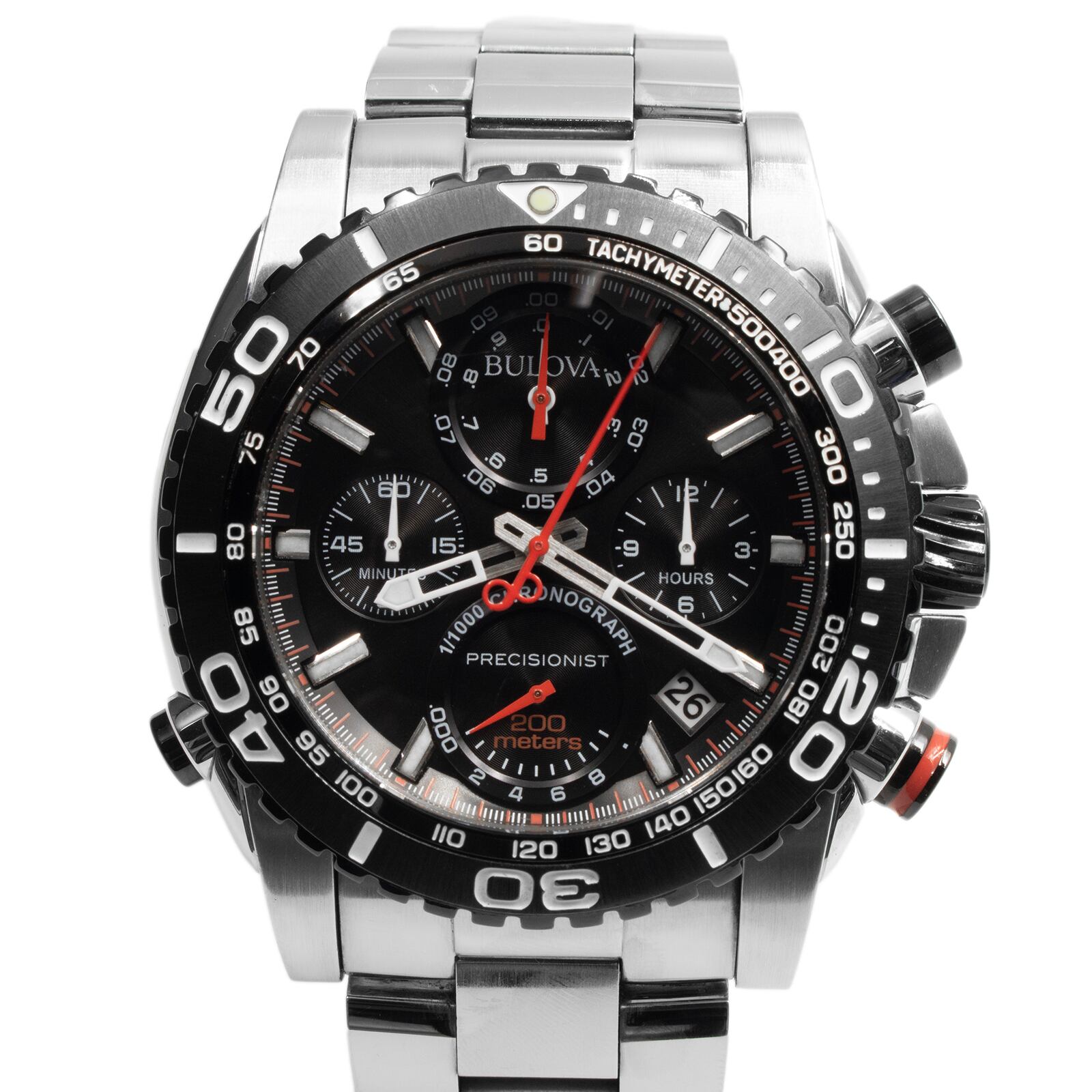 希少 美品 ブローバ プレジョニスト 98B212 クロノグラフ 200m防水 希少 美品 ブローバ プレジョニスト 98B212 クロノグラフ 200m防水