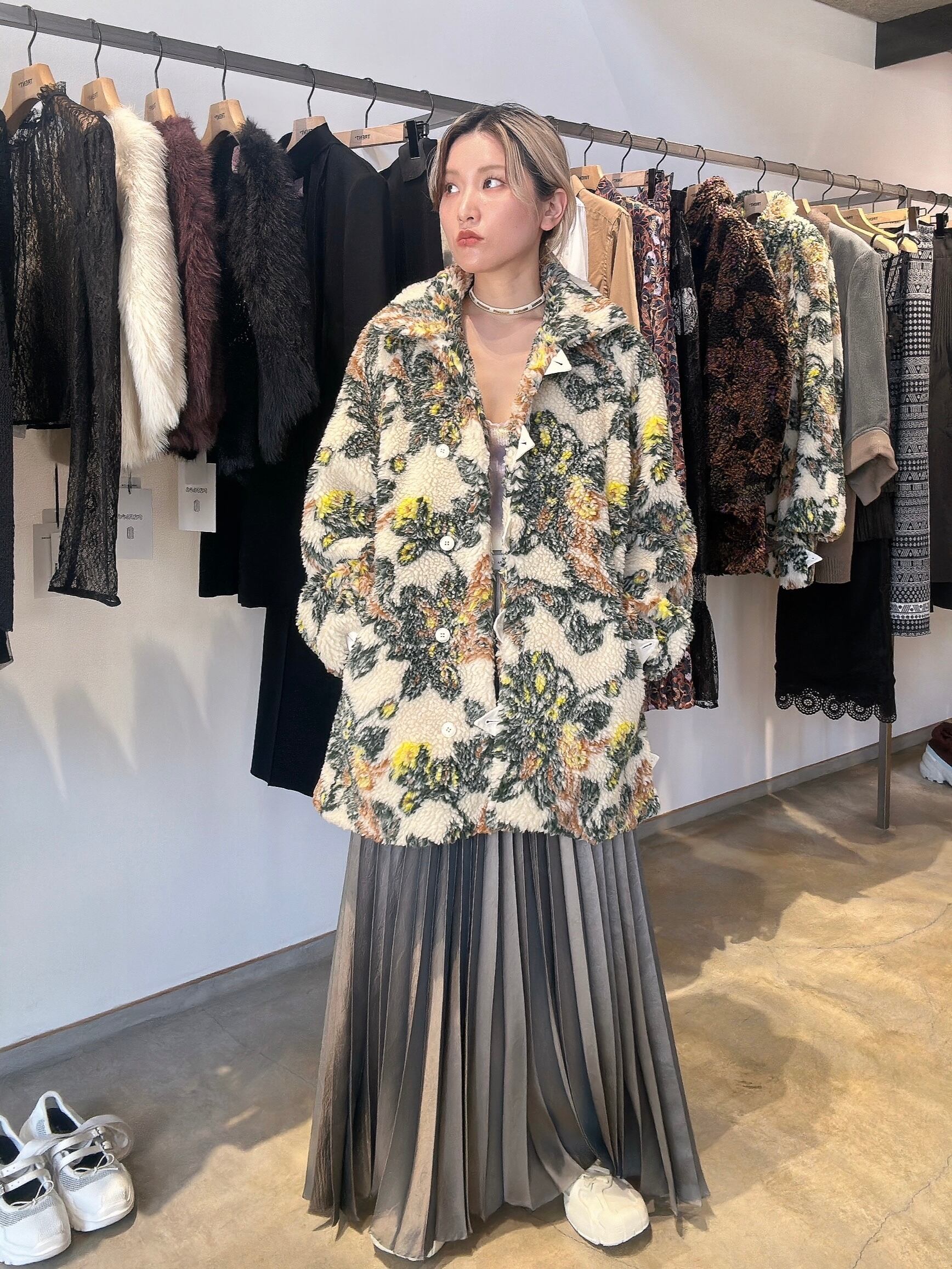 24AW】FUMIE TANAKA フミエタナカ / jacquard boa blouson | TRENT 