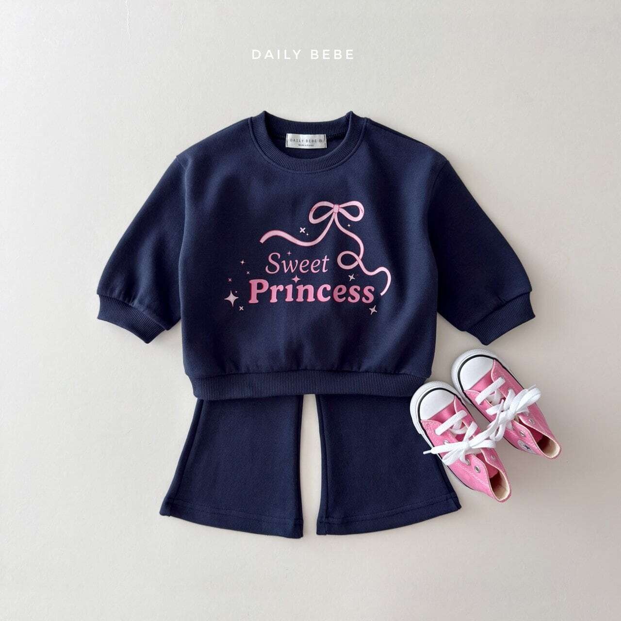 【取寄】Dailybebe プリンセスブーツカットセットアップ｜秋服｜韓国子供服｜26/AT