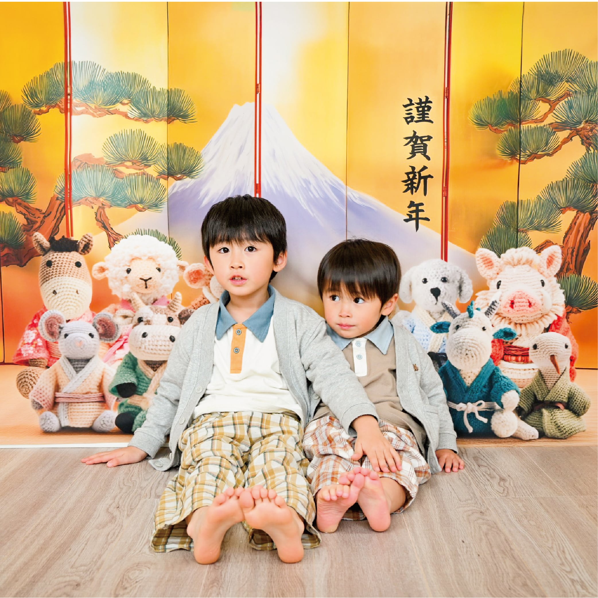 【数量限定】干支だよ!全員集合マット / 正月飾り / 干支飾り / おうちスタジオ /おうちフォト / フォトブースに